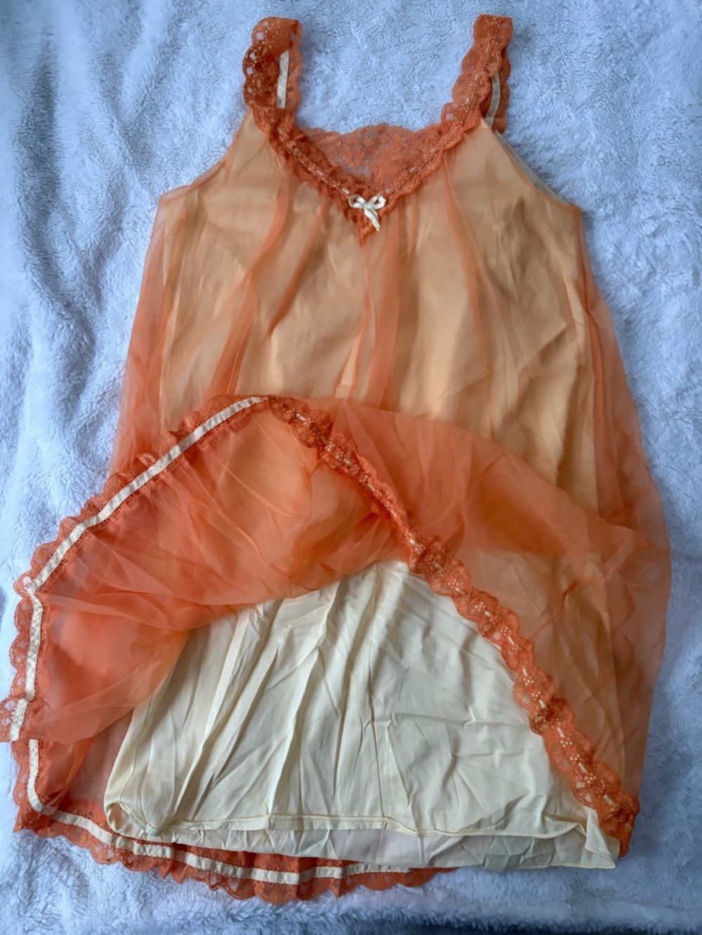 Vintage Vanity Fair 1960s Sheer Nylon Chiffon Babydoll Nighty Lingerie Lace - Picture 4 of 10